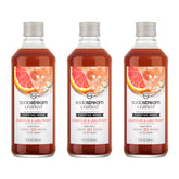 sodastream pack de tres botellas frontales mostrando diseño y tamaño práctico