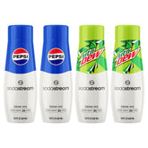 SodaStream pack frontal mostrando las cuatro botellas y ahorro inmediato