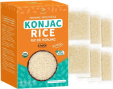 Soeos empaque frontal mostrando arroz konjac, alternativa ligera