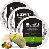 Soeos paquete frontal con hojas de papel de arroz, práctico para cocinar