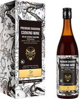 Soeos botella frontal mostrando el vino Shaoxing y el tamaño práctico