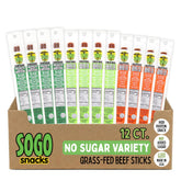 Sogo Snacks pack frontal mostrando los sabores y beneficios clean label