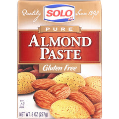 Solo pasta de almendra paquete frontal, textura maleable y sabor auténtico