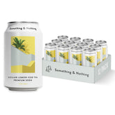 Something & Nothing lata frente mostrando diseño y refresco listo para beber