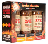 Sonoran Spice caja regalo frontal con tres frascos, atractivo para regalar