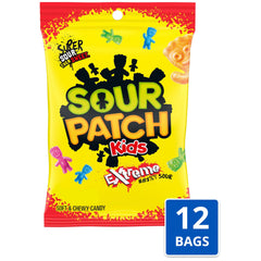 Sour Patch Kids colores y formas surtidas, variedad de sabores frutales