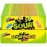 Sour Patch Kids frente del empaque mostrando 12 cajas listo para fiestas