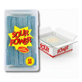 Sour Power tubo frontal mostrando la etiqueta y ventaja de resealable