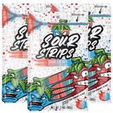 SOUR STRIPS frontal del empaque mostrando diseño y cierre resellable