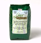 SoyaJoy empaque frontal Laura Soybeans, conservación y cosecha nueva