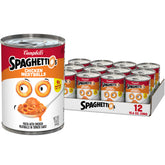 SpaghettiOs lata frontal mostrando diseño y cantidad