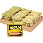 SPAM lata frente mostrando diseño y conservación práctica
