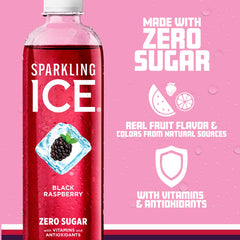 Botella Sparkling Ice en mano que muestra tamaño y conveniencia portátil