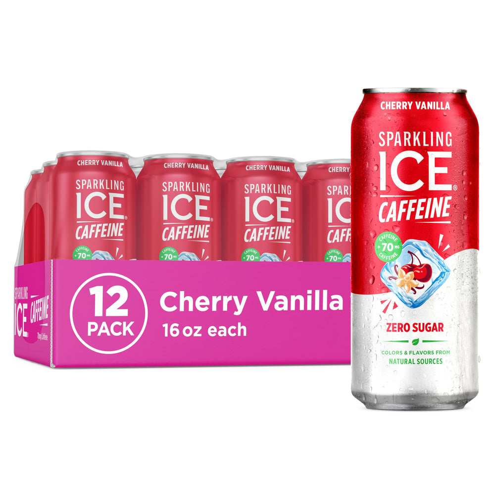 Sparkling Ice lata frente del empaque mostrando sabor y beneficios