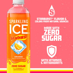 Sparkling Ice junto a una lata pequeña para comparar tamaño de botella