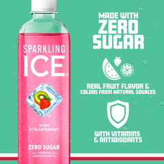 Sparkling Ice botella en mano mostrando tamaño práctico y portabilidad