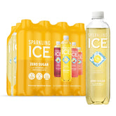 Sparkling Ice botella frontal del pack mostrando variedad y frescura