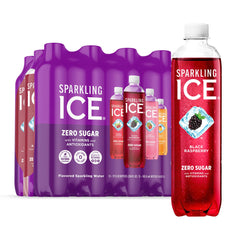 Sparkling Ice frontal del pack Purple con variedad y conveniencia