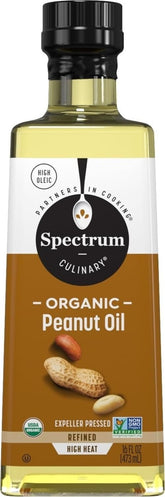 Spectrum Naturals botella frontal 16 oz mostrando el aceite y diseño atractivo