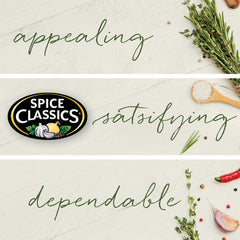 Spice Classics albahaca usada en salsa, aporta sabor constante en cocina