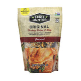 Spice Hunter frente del paquete mostrando marca y formato 11 oz, práctico y natural