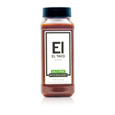Spiceology El Taco envase frontal de 18 oz mostrando etiqueta y tamaño práctico