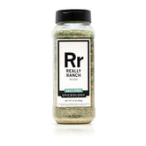 Spiceology envase frontal 16 oz mostrando el condimento ranch sin sal y su tamaño práctico