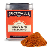 SPICEWALLA frasco frontal Mom's Taco Seasoning mostrando etiqueta clara y práctica
