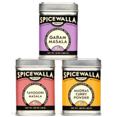 SPICEWALLA frascos frontales mostrando las tres mezclas, ideales para experimentar sabores