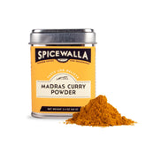 SPICEWALLA envase frontal Madras Curry mostrando etiqueta y beneficios