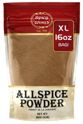Spicy World envase frontal de Allspice Ground mostrando tamaño y marca