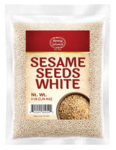 Spicy World bolsa frontal mostrando semillas de sésamo blanco y conservación