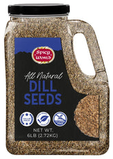 Spicy World tarro frontal de semillas de eneldo 6 lb con sello de frescura