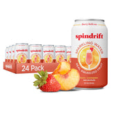Spindrift lata frontal Berry Belli-no mostrando diseño y sabor real
