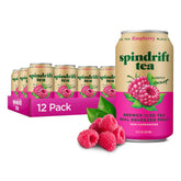 Spindrift lata frambuesa frente mostrando diseño y frescura