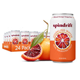 Spindrift lata frontal mostrando sabor Blood Orange Tangerine y atractivo visual refrescante