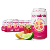 Spindrift lata frente mostrando diseño y sabor natural