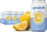 Spindrift lata al frente mostrando diseño refrescante y natural