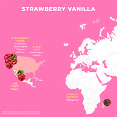 Spindrift servido en vaso con hielo, Strawberry Shortcake refresca sin exceso