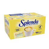 SPLENDA paquete frontal mostrando 800 sobres, conveniencia y ahorro