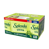 SPLENDA paquete frontal mostrando 500 sobres para ahorro y conveniencia