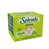SPLENDA paquete frontal de 400 sobres mostrando cantidad y marca, ideal para ahorro