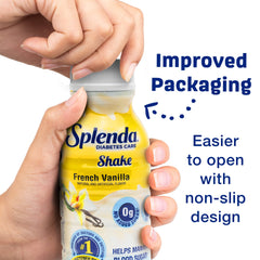 SPLENDA textura cremosa del batido en primer plano para una experiencia suave