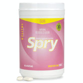 Spry envase frontal mostrando 550 chicles y beneficio aliento fresco