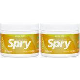 Envase frontal Spry Fresh Fruit mostrando diseño y beneficios de portabilidad