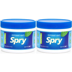 Spry menta frente del envase mostrando cantidad y diseño, frescura inmediata