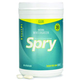 Spry envase frontal Wintergreen mostrando cantidad y cierre práctico