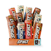 Spylt pack frontal mostrando 12 cartones y beneficio de proteína lista para beber