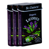 St. Claire's Organics lata frontal con diseño coleccionable y conservacion