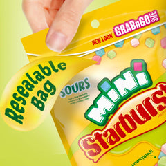 STARBURST bolsa abierta con caramelos sin envoltura, lista para servir en fiestas